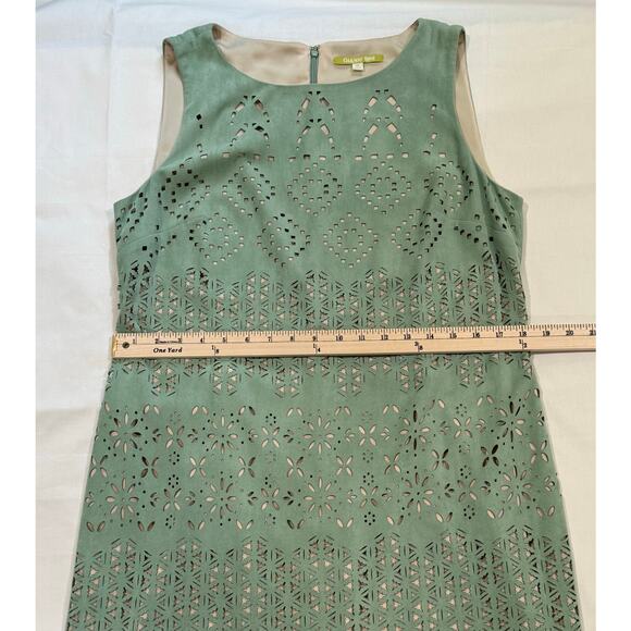 Gianni Bini Dress Mint Green Suede Feel Cut Out Sleeveless Size 12 (067) - Picture 8 of 10